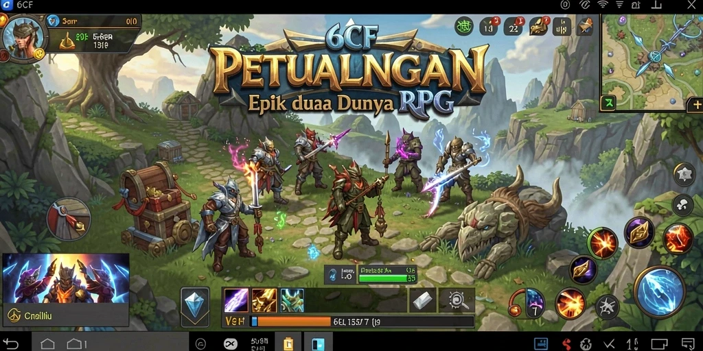 Tampilan gameplay 6CF yang seru dan penuh aksi.