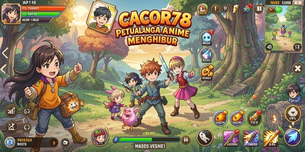 Screenshot utama CACOR78 menampilkan aksi seru dalam petualangan Anime.