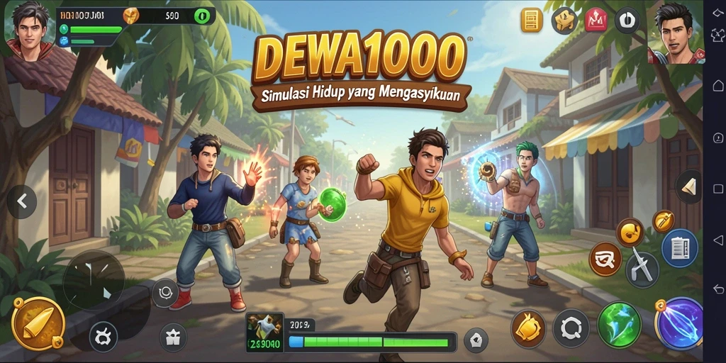 Tampilan gameplay DEWA1000 yang menyenangkan dan interaktif.