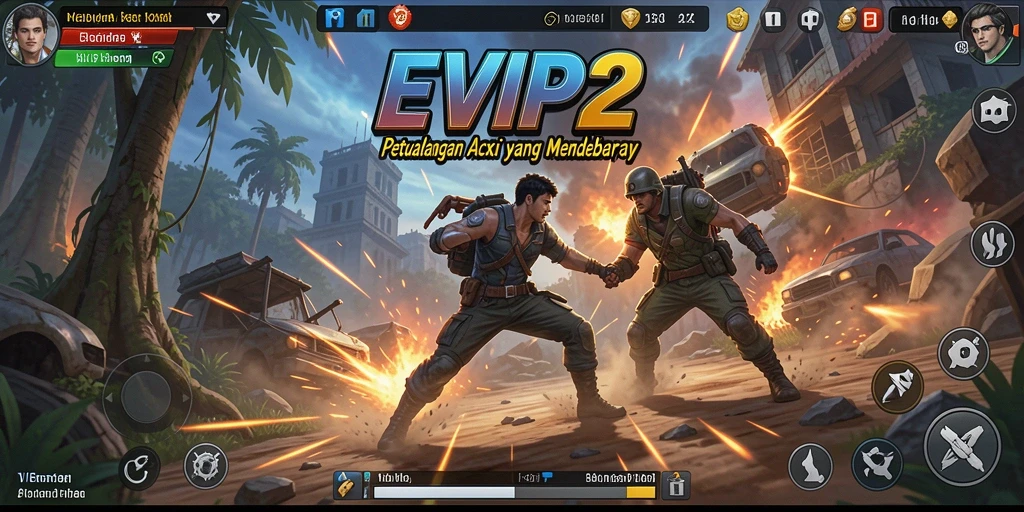 Tampilan gameplay <strong>EVIP2</strong> yang penuh aksi dan adrenalin.