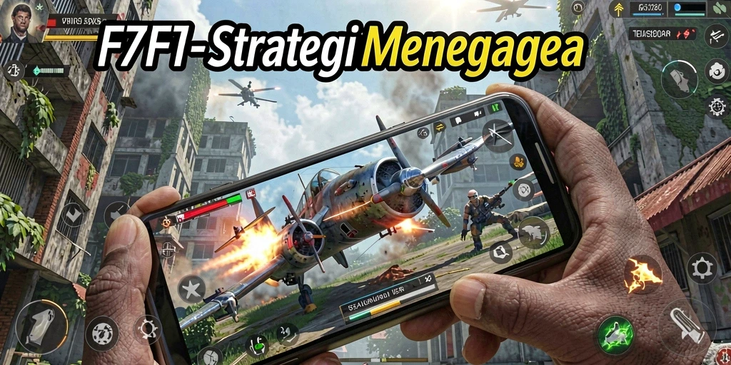 Tampilan gameplay menegangkan F7F7 yang penuh strategi.