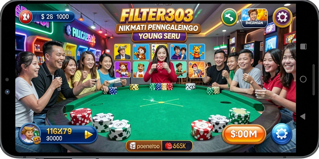 Screenshot gameplay FILTER303 menampilkan momen seru bermain Bingo.