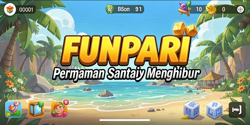 Gameplay menarik dalam FUNPARI yang penuh warna.