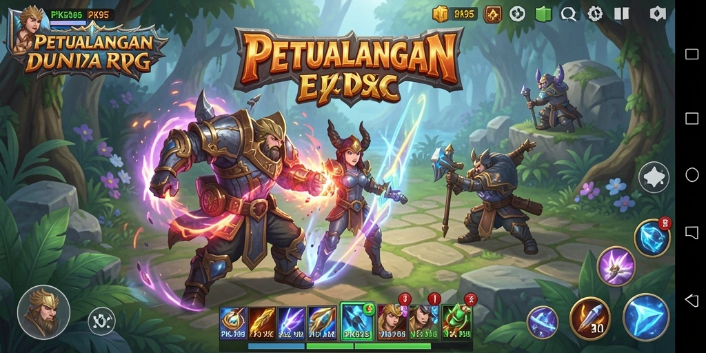 Gameplay PK95 yang menarik dalam dunia RPG penuh petualangan.