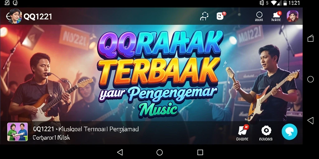 Tampilan gameplay <strong>QQ1221</strong> dengan berbagai pilihan lagu musik.