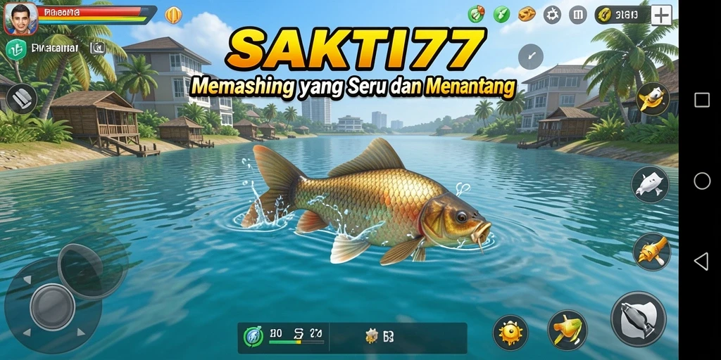 Screenshot gameplay SAKTI77 yang menunjukkan aksi memancing yang menarik.