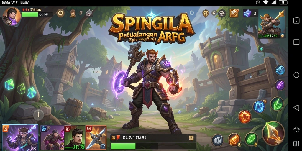 Tangkapan layar menampilkan pertarungan seru dalam SPINGILA di dunia ARPG.