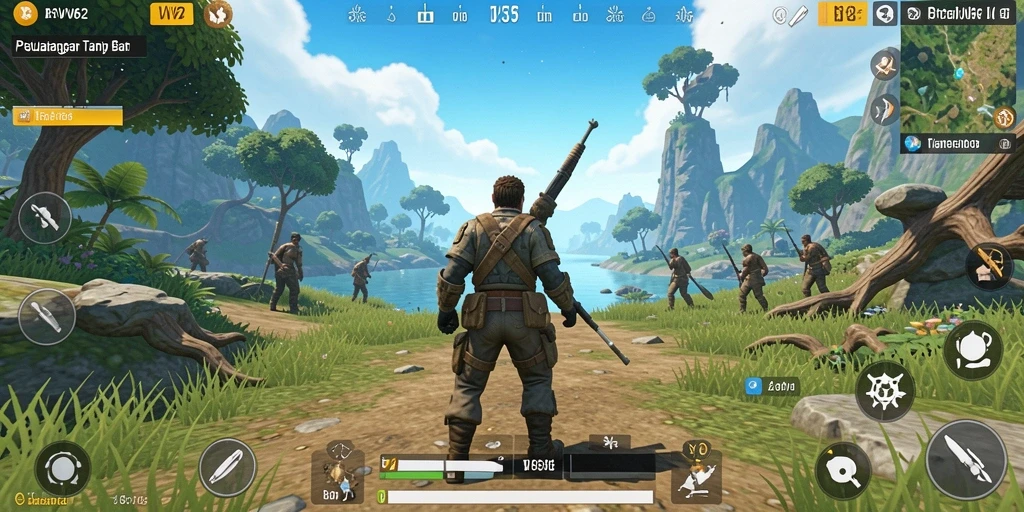 Tangkapan layar dari gameplay <strong>VV62</strong> di dunia terbuka yang luas dan penuh petualangan.