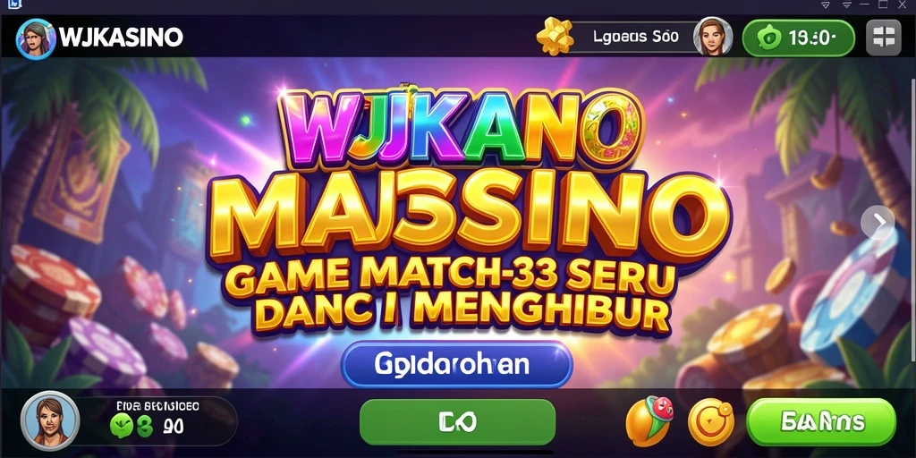 Screenshot gameplay menampilkan aksi mencocokkan di WJKASINO.
